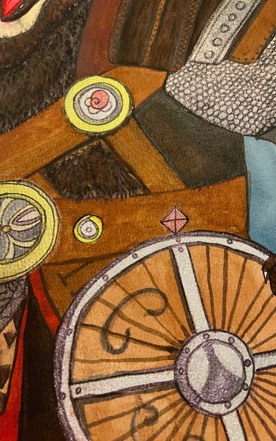 Battle Squirrel shield and armor close-up