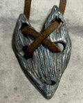 The Relic original handmade silver-blue wearable curiosity, front view